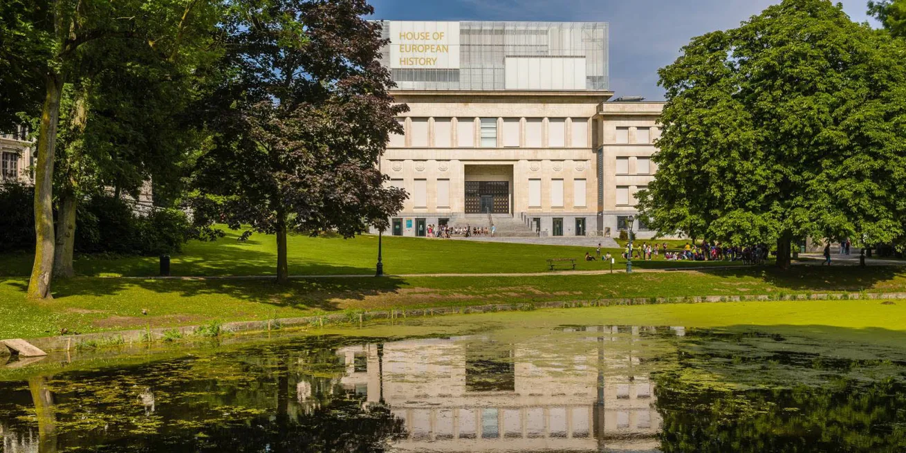 House of European history with green garden sorounding in Brussels