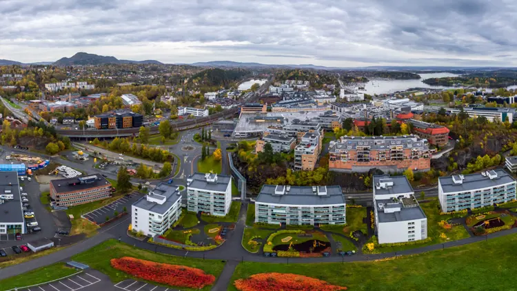 Aerial view of Sandvika.